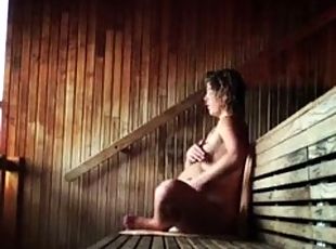 Danish amateur (001) preggo milf in a sauna